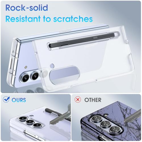 ZORBES® Phone Case for Samsung Galaxy Z Fold 5 Fashion Bi-fold One-Piece PC with HD Transparent 6.3-inch Front Display Cover Integrated S Pen Holder 3PCS ZORBES® Phone Case for Samsung Galaxy Z Fold 5 Fashion Bi-fold One-Piece PC with HD Transparent 6.3-inch Front Display Cover Integrated S Pen Holder 3PCS